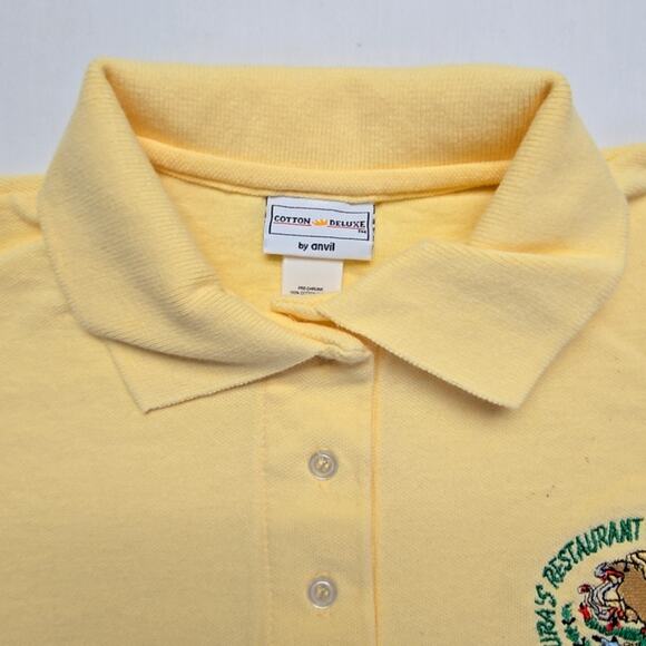 Vintage Mexican Restaurant & Bakery Polo Medium Embroidered Logo Yellow Shirt - Picture 6 of 10
